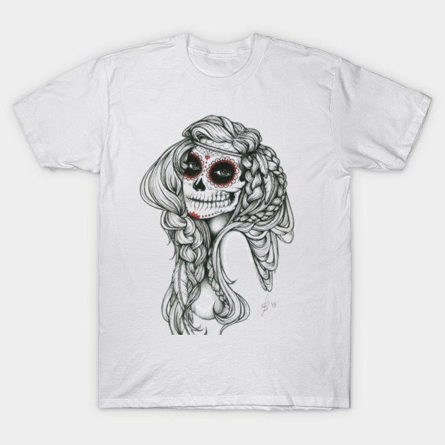 Black and White Ink Illustration Jiibay T-Shirt-TOZ